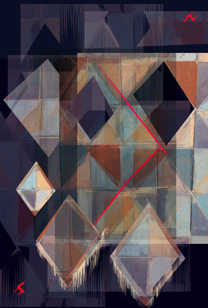 Silk/Cotton "Highland Checks" Stola 200cm x 140cm