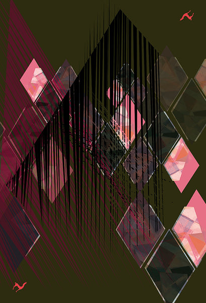 Silk/Cotton "Fringed Highland Check" Stola 200x140cm