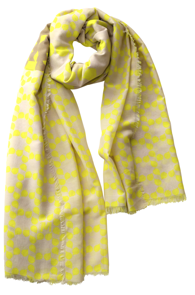 Silk/Cotton "Layers of Leaves" Stola 200x140cm