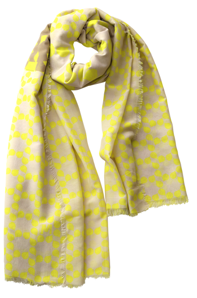 Silk/Cotton "Layers of Leaves" Stola 200x140cm