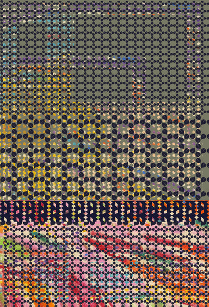 Silk/Cotton "Rustling Leaves Olive" Stola 200x140cm