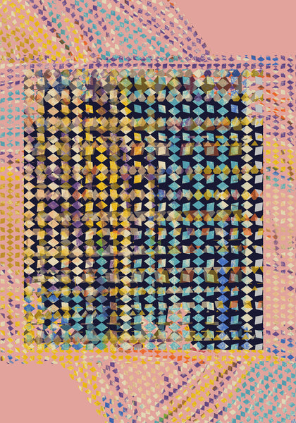 Silk/Cotton "Quarter Of Small Stars" Stola 200 x140cm