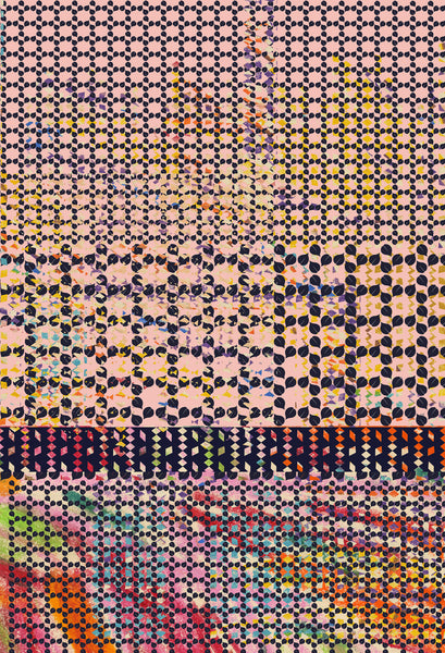 Silk/Cotton "Circle Leaves" Stola 200cm x140cm