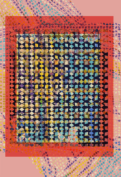 Silk/Cotton "Royal Diamonds" Stola 200x140cm