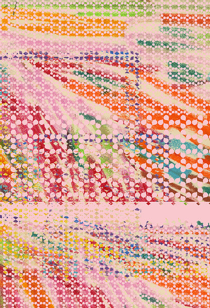 Silk/Cotton "Summer Leaves" Stola 200x140cm