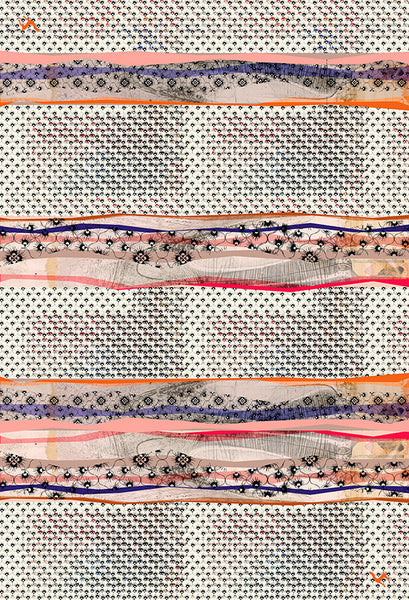 Silk/Cotton "Desert Flower Landscape" Stola 200x140cm