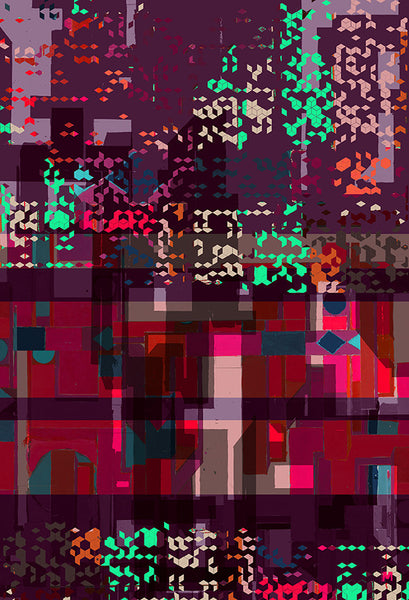 Silk/Cotton "Skyscrapers In The Dust" Stola 200x140cm