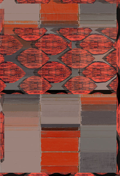 Silk/Cotton "Organic meets Abstract" Stola 200x140 cm