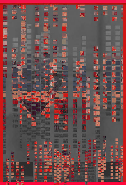 Silk/Cotton "Highline Line Ups" Stola 200x140 cm