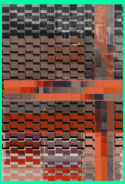 Silk/Cotton "Architectual Complexity" Stola 200x140 cm