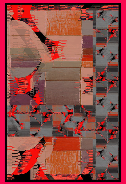 Silk/Cotton "Highline meets Highland" Stola 200x140cm