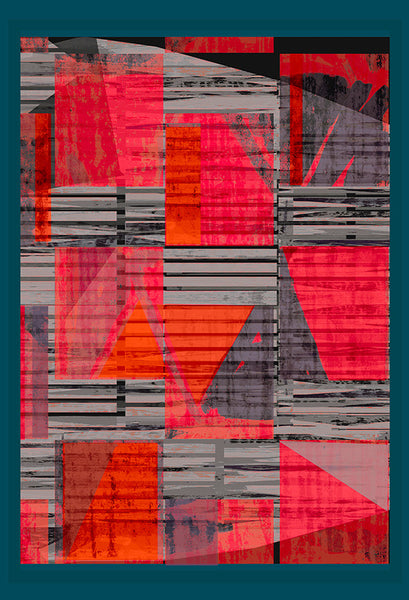 Silk/Cotton "Vibrant Urbanity" Stola 200cm x 140 cm