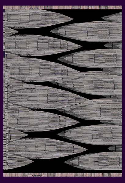 Silk/Cotton "Organic Windows" Stola 200cm x 140 cm