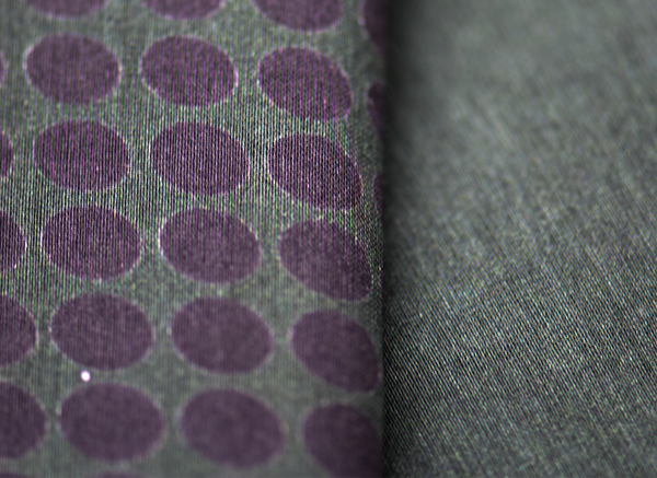 Silk/Cotton "Organic Shapes V / Dark Green" Stola 200x140cm