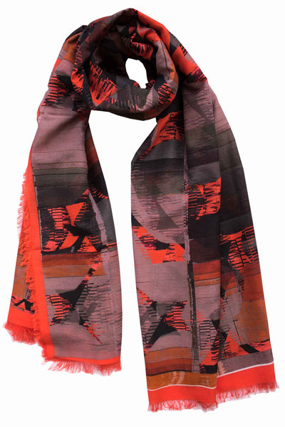 Silk/Cotton "Highline meets Fashion" Stola 200 cm x 140 cm