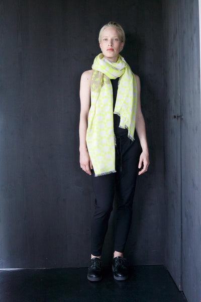 Silk/Cotton "Layers of Leaves" Stola 200x140cm