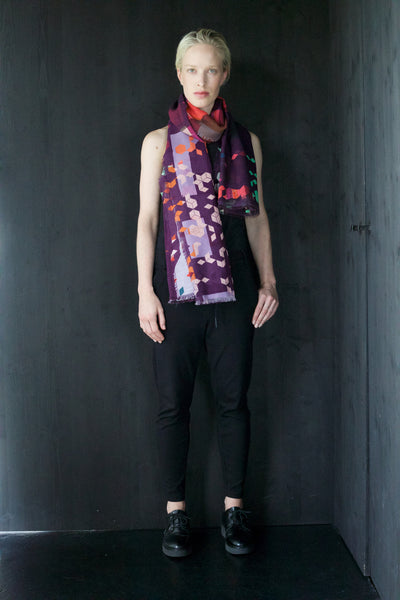 Silk/Cotton "Skyscrapers In The Dust" Stola 200x140cm