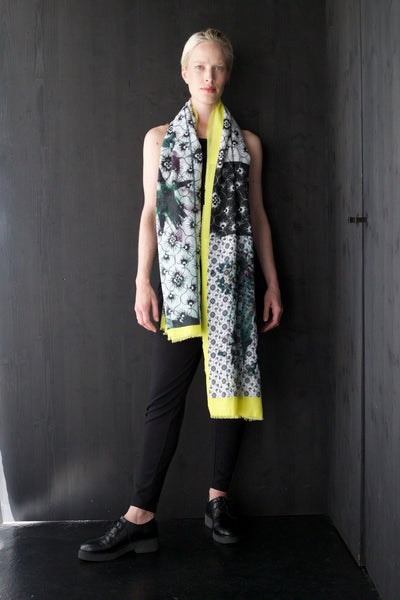 Silk/Cotton "Cloister Flower" Stola 200x140cm