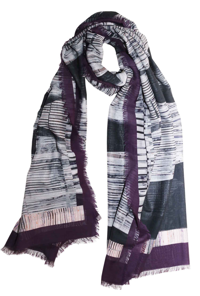 Silk/Cotton "Organic Windows" Stola 200cm x 140 cm