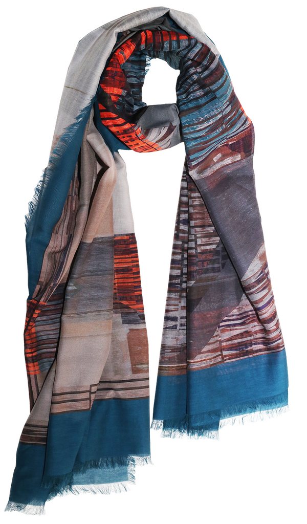 Silk/Cotton "Highline View" Stola 200cm x 140cm