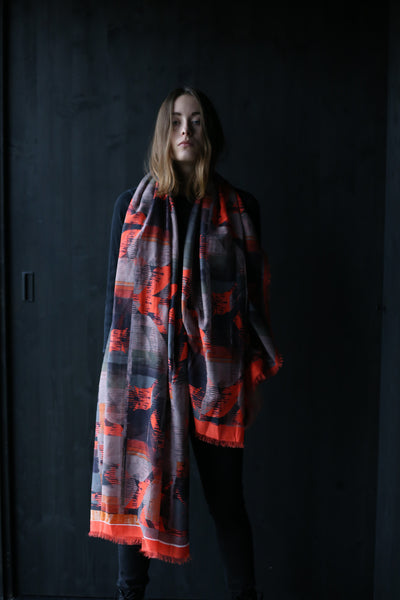 Silk/Cotton "Highline meets Fashion" Stola 200 cm x 140 cm